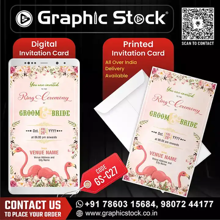 Ring ceremony invitation card