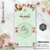 Floral Wedding Invitation Card Design with Bride Groom Initials BG – Code GS-C74