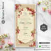 Elegant Floral Wedding Invitation Card with Bride and Groom Details – Code GS-C74