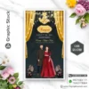 Caricature Sangeet Ceremony Invitation with Music Theme – Code GS-C168
