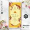 Yellow Floral Haldi Ceremony Invitation Card Design with Decorative Elements – Code GS-C74