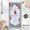 Elegant Wedding Ceremony Invitation Card Design with Floral Border – Code GS-C74
