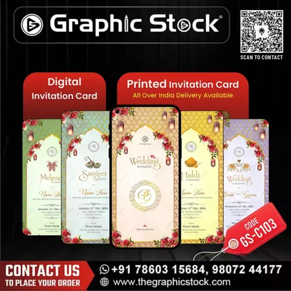 Multi-Program Wedding Invitation Card – GS-103
