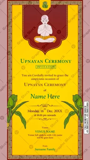 Upnayan Invitation Card – Digital & Printed – GS-C104