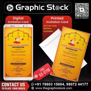 Traditional Yellow Tilak Invite – GS-C110