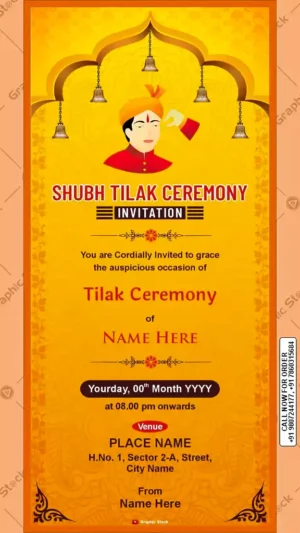 Traditional Yellow Tilak Invite – GS-C110