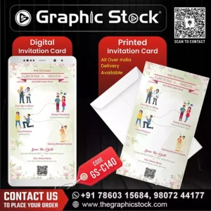 Love Story Wedding Invitation Card – GS-C140