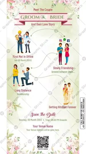 Love Story Wedding Invitation Card – GS-C140