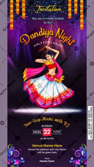 Dandiya Night Invitation Card – GS-C141