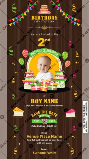 Boy Birthday Invitation Card – GS-C144