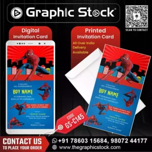 Spiderman Birthday Invitation Card – GS-C145