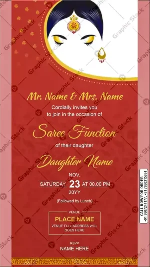 Saree Function Invitation Card – GS-C148