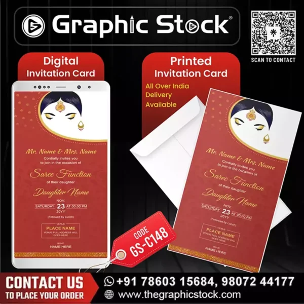 Saree Function Invitation Card – GS-C148