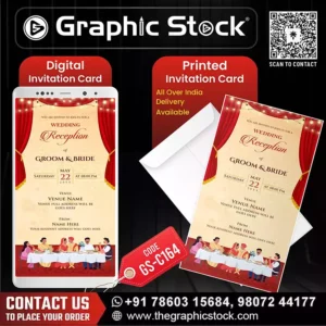 Elegant Wedding Reception Invitation Card – GS-C164
