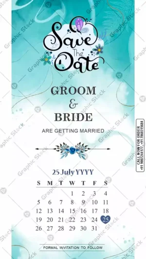 Calendar Save The Date Wedding Invitation Card – GS-C173
