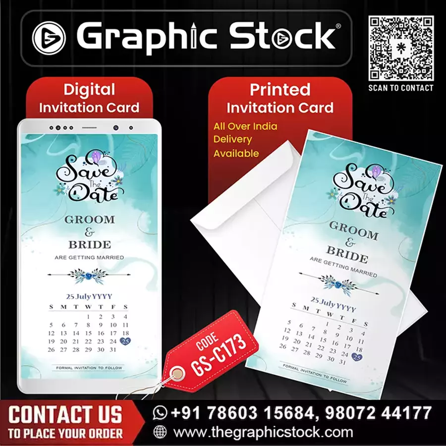 Calendar Save The Date Wedding Invitation Card – GS-C173