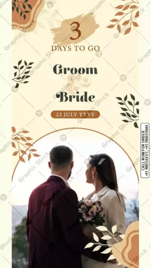 Wedding Countdown Days to Go Invitation Card – GS-C174