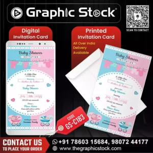 Baby Shower Invitation Pink Blue Theme – GS-C183