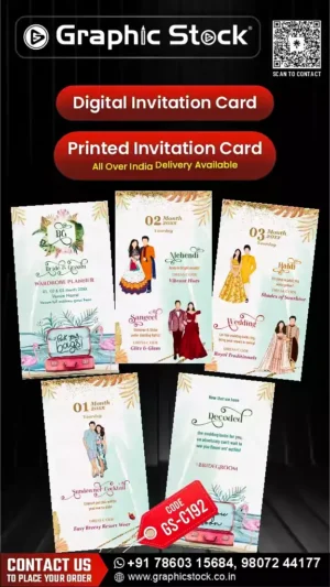 Multi-Pages Wedding Wardrobe Planner Invite Card – GS-C192