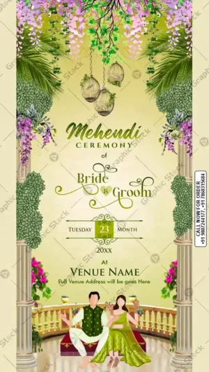 Mehendi Ceremony Invitation Card – GS-C195
