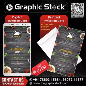 Restaurant Opening Invitation Card ā GS-C67