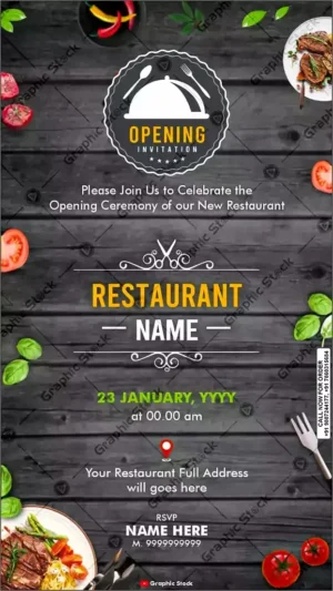 Restaurant Opening Invitation Card – GS-C67