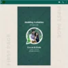 WhatsApp Theme Green Modern Wedding Invitation Cover Page – GS‑C43
