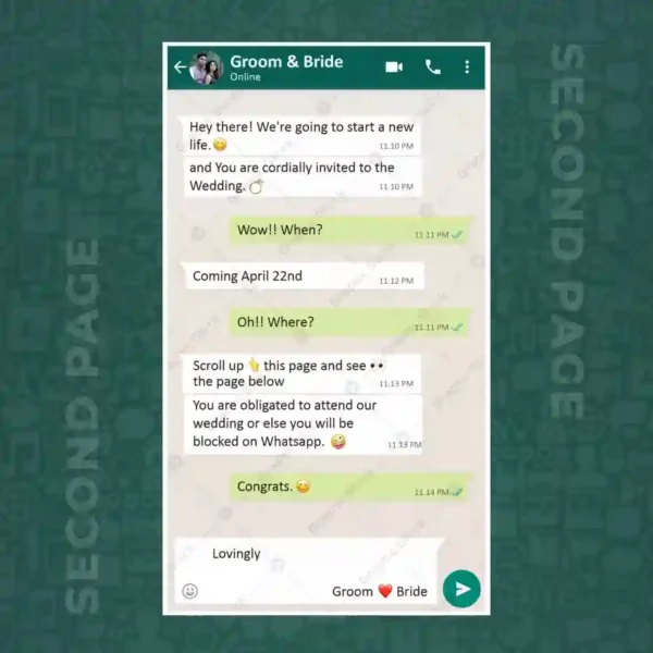 WhatsApp Theme Multi Page Wedding Invitation – Page 2 – GS‑C43