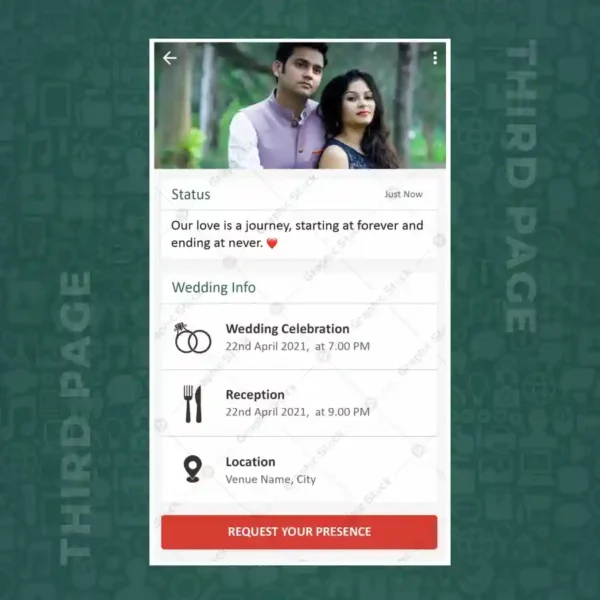 WhatsApp Theme Multi Page Wedding Invitation – Page 3 – GS-C43