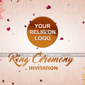 Pink Ring Ceremony Engagement Invitation