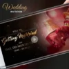 Golden Black Wedding Video Invitation Making Service