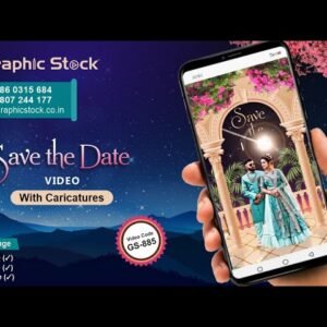 Luxury Save the Date Invitation Video with Couple Photo – GS-885