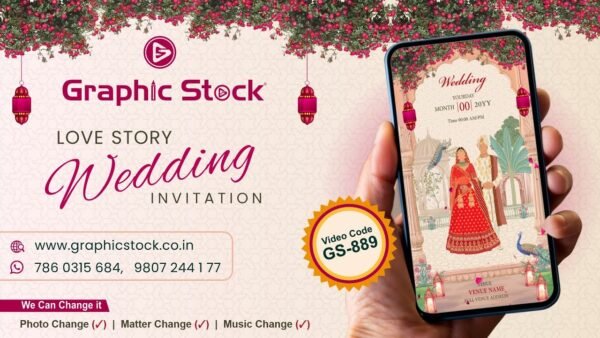 Two State Love Story Wedding Invitation Video with Map – GS-889