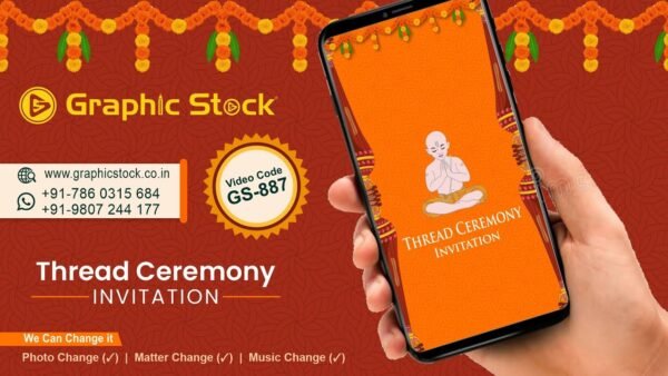 Thread Ceremony Invitation Video Upnayan Sanskar GS-887