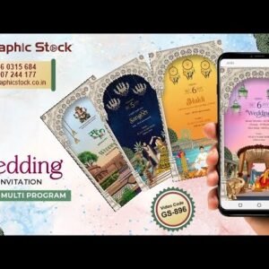 Luxury wedding invitation video trending WhatsApp digital invite GS-896
