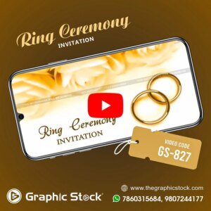 Engagement Invitation Video with Ring Photo Frame – GS-828