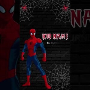 Spiderman Theme Kids Birthday Invitation Video – GS-875