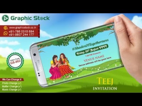 Teej Party Invitation Video for WhatsApp – GS-876