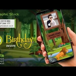 Jungle Theme Birthday Invitation Video – GS-854