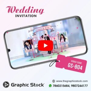 Modern Album Style Wedding Invitation Video – GS-804
