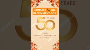 50th Wedding Anniversary Invitation Video Golden Jubilee – GS-909