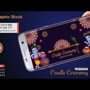 Krishna Theme Cradle Ceremony Invitation Video – GS-870