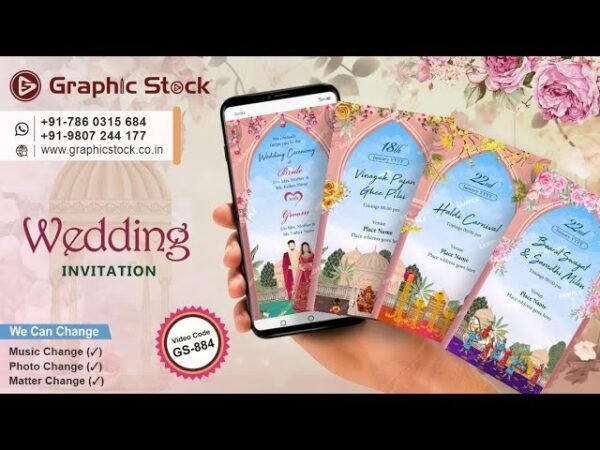 Wedding Invitation Trending Video with Multiple Programs – GS-884