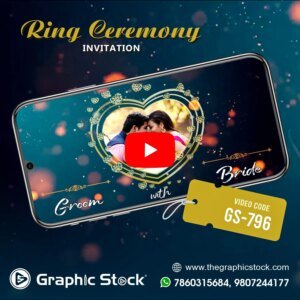 Engagement Invitation Video Card for Ring Ceremony – GS-796