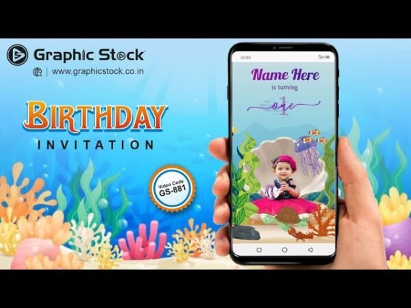 Ocean Theme Birthday Invitation Video – GS-881