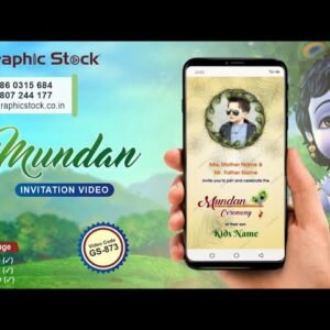 Krishna Theme Mundan Invitation Video Vertical – GS-873
