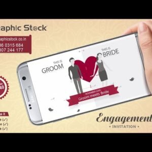 Love Story Engagement Invitation Video Romantic Couple Invite – GS-840