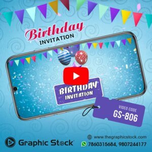Twin Birthday Invitation Video for Boy or Girl – GS-806