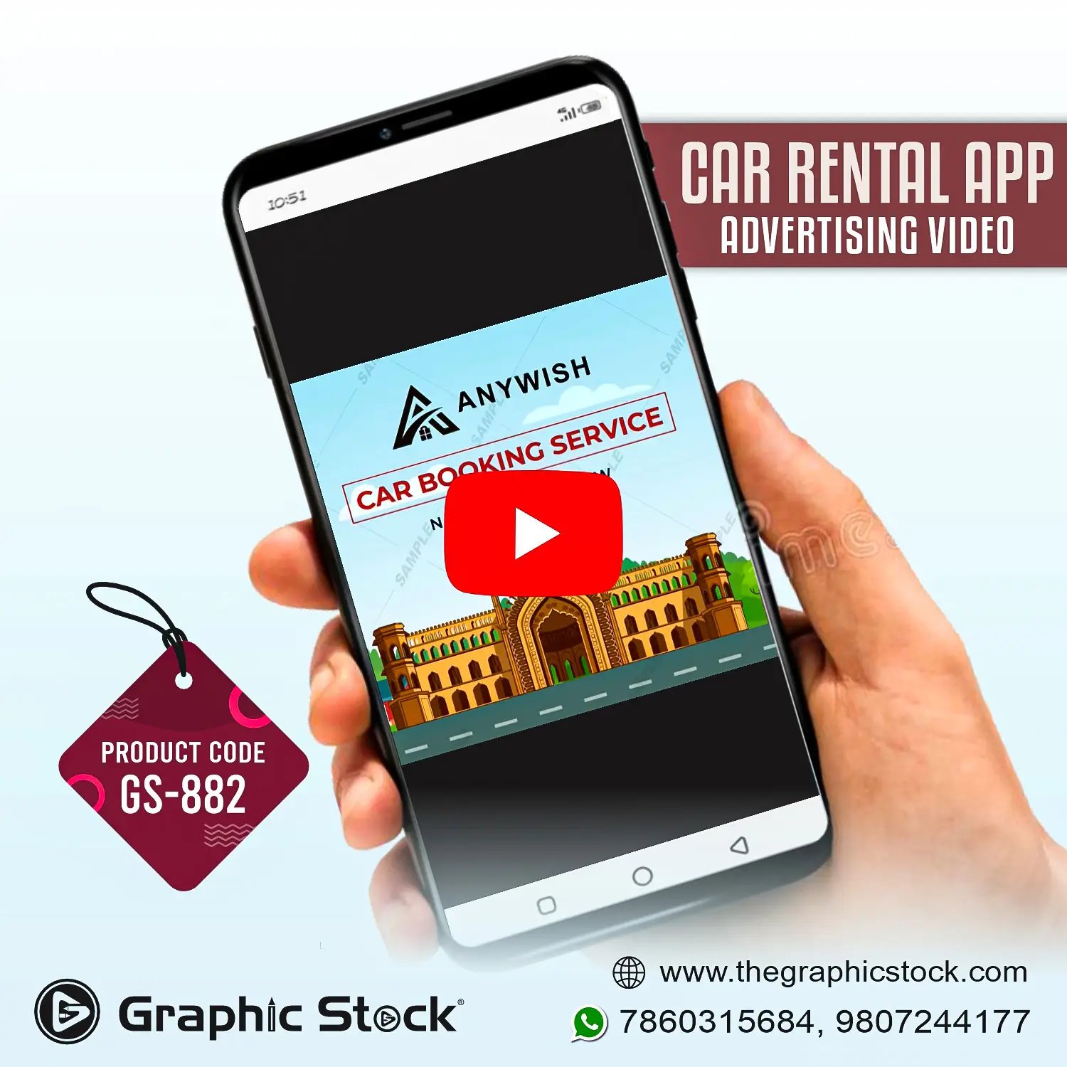 Car Rental App Advertising Video – Car Service Promotional Ad – GS-882