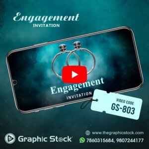 Blue Theme Engagement Invitation Video – GS-803